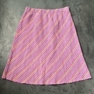 J.Jill Linen Stripe Skirt